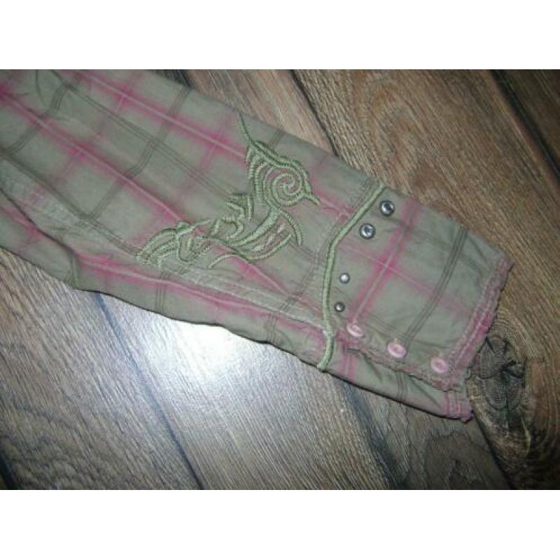 edc ESPRIT groen geruit blouse maat XXL / 44