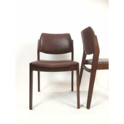 6 vintage stoelen | TOP FORM stoelen bruin skai