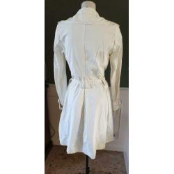 ZGAN schitterende cremè witte TURNOVER parka zomer jas 36 S