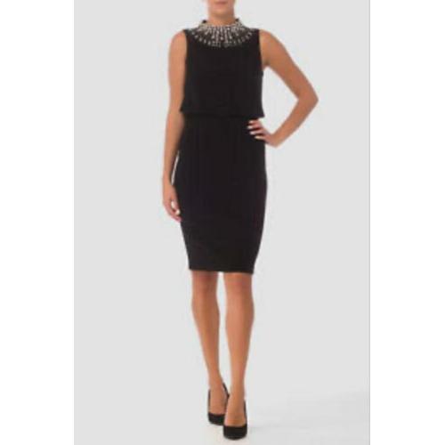 Ribkoff elegante jurk zwart met steentjes detail 36