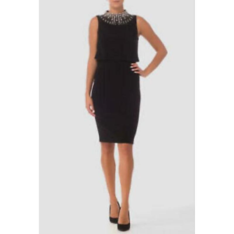 Ribkoff elegante jurk zwart met steentjes detail 36