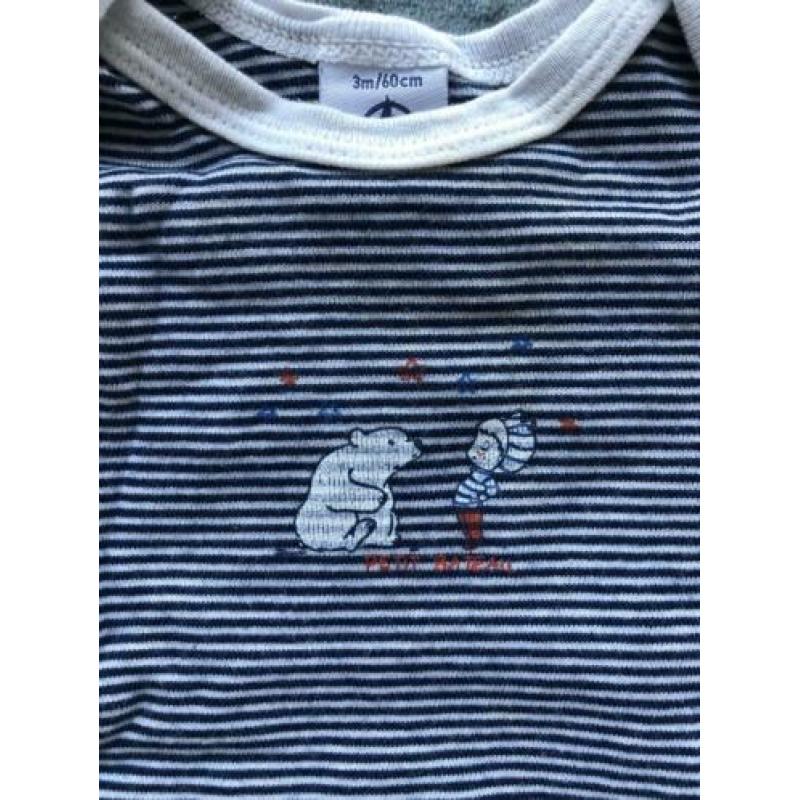 3 setjes Petit Bateau rompers voor tweeling