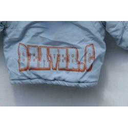Licht-blauwe fleece gevoerde winterjas.Mt 68.Merk Babyclub