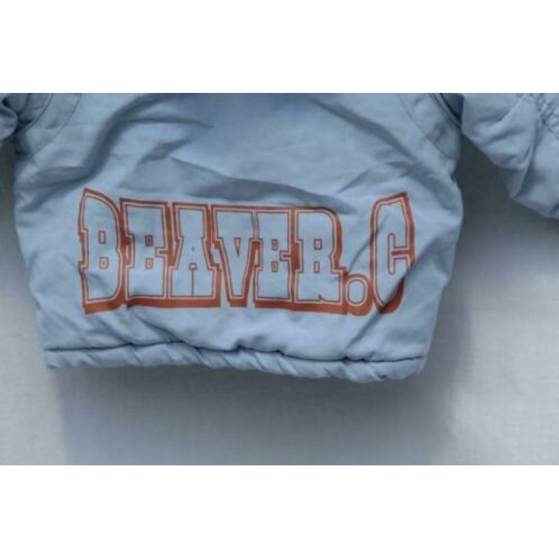 Licht-blauwe fleece gevoerde winterjas.Mt 68.Merk Babyclub