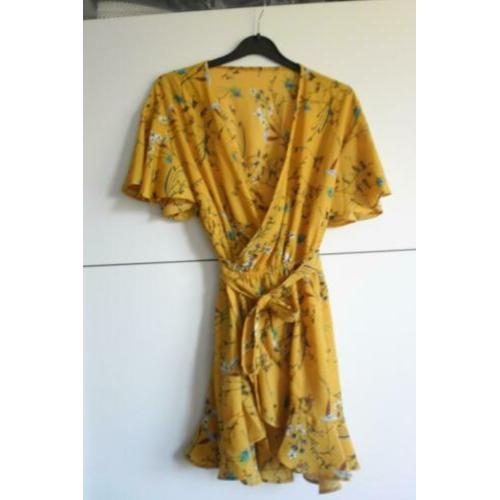 Super mooie overslag tuniek blouse / kort jurkje, Maat M