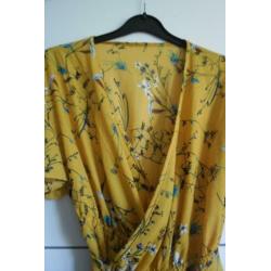 Super mooie overslag tuniek blouse / kort jurkje, Maat M