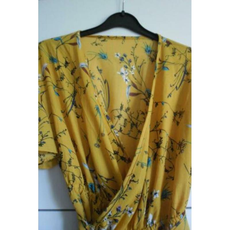 Super mooie overslag tuniek blouse / kort jurkje, Maat M