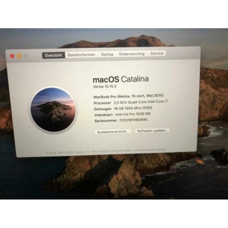 Krasvrije MacBook Pro Retina 15-inch i7 2,5Ghz - 16GB RAM
