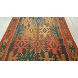 Antiek Shirvan kelim 394 x 146/Perzisch tapijt/Kleed/Loper