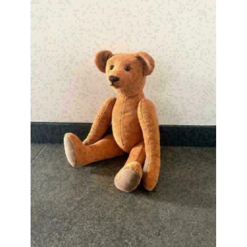 Teddybeer beer met schijven beweegbaar bruin zacht klassiek