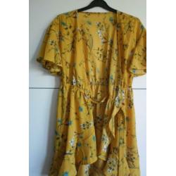 Super mooie overslag tuniek blouse / kort jurkje, Maat M