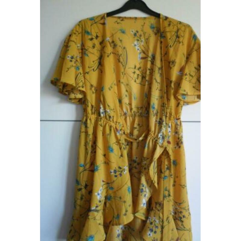 Super mooie overslag tuniek blouse / kort jurkje, Maat M