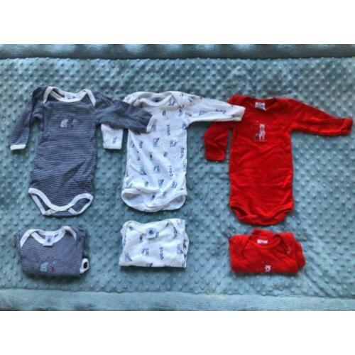 3 setjes Petit Bateau rompers voor tweeling