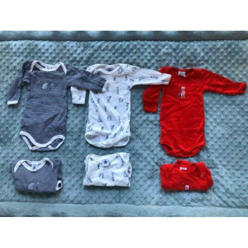 3 setjes Petit Bateau rompers voor tweeling
