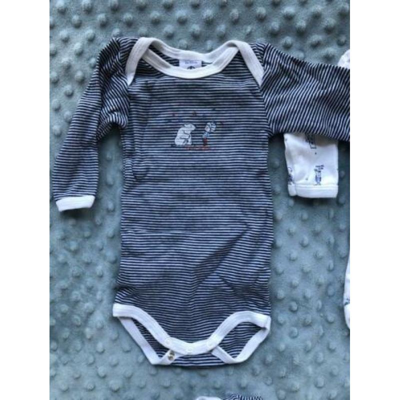 3 setjes Petit Bateau rompers voor tweeling