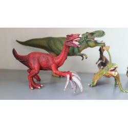 Grote set Schleich dinosaurussen met een Tyrannosaurus Rex