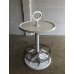 Originele 60s serveertafel / flessenhouder, vintage design