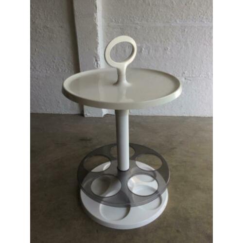 Originele 60s serveertafel / flessenhouder, vintage design