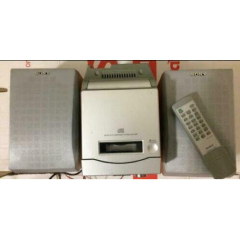 Sony mini stereo set cd/cassette/radio/speakers/afstand.bd
