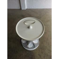 Originele 60s serveertafel / flessenhouder, vintage design