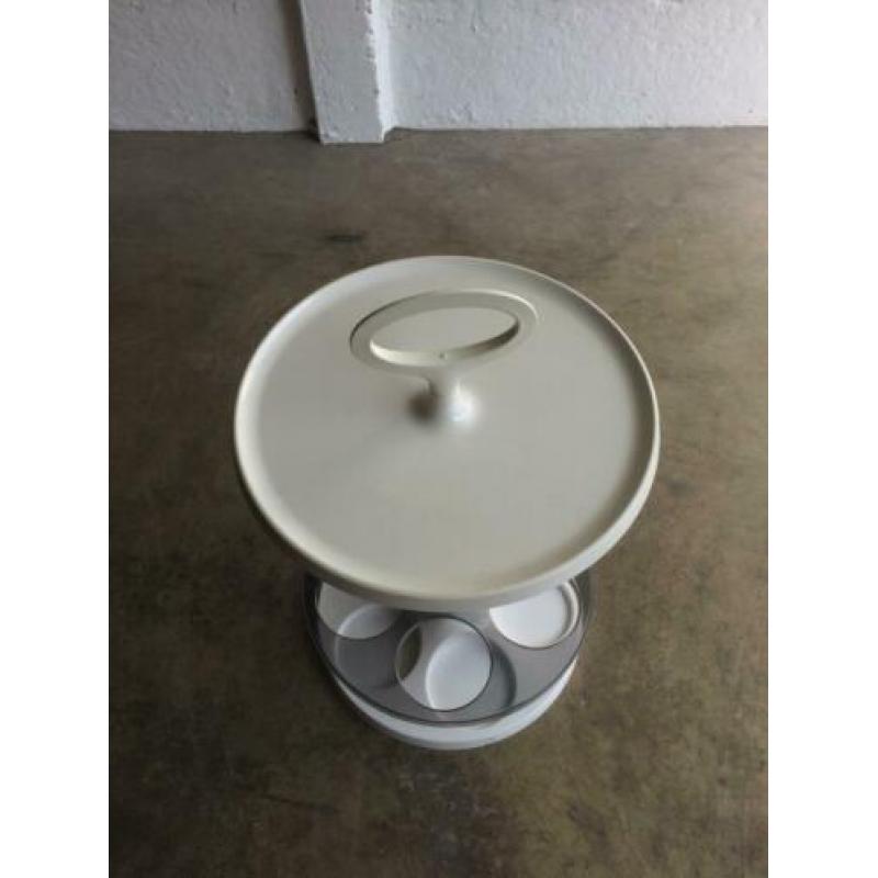 Originele 60s serveertafel / flessenhouder, vintage design