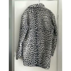 10 days tussen jas luipaardenprint wit/blauw maat 0