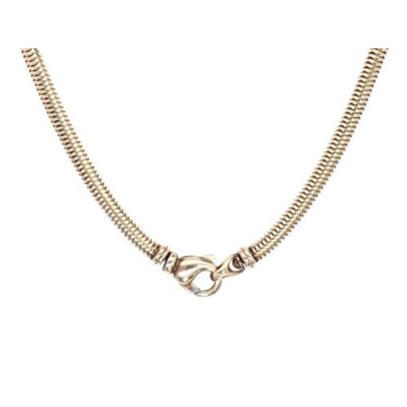 Gouden Collier met Slangen Schakel 14 Krt / 51 cm