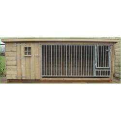 HONDENVERBLIJF met overdekte kennel hondenhokken met kennel