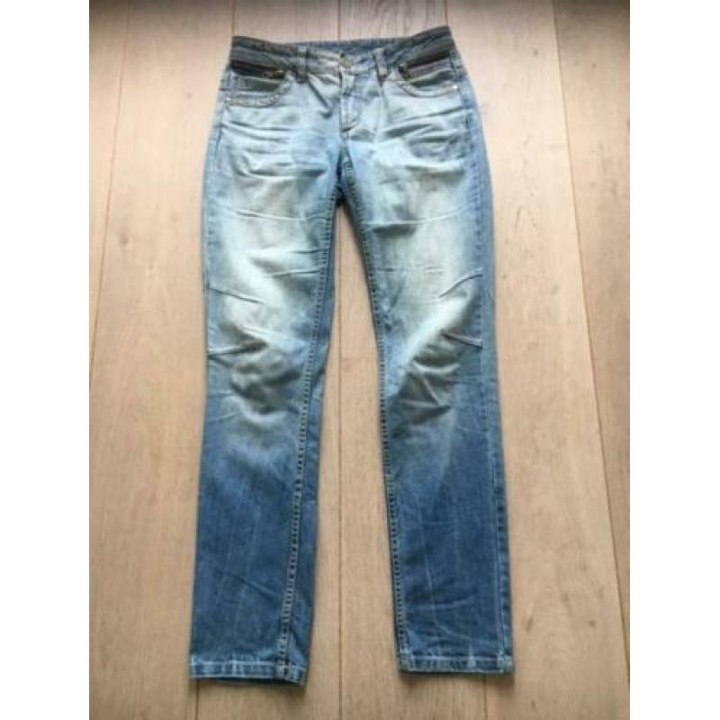 Geisha dames spijkerbroek blauw, maat M, bleached