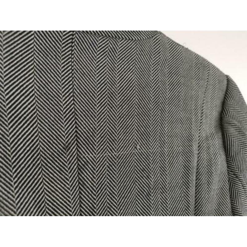 Designers remix gestreepte kimono blazer wol zijde grijs