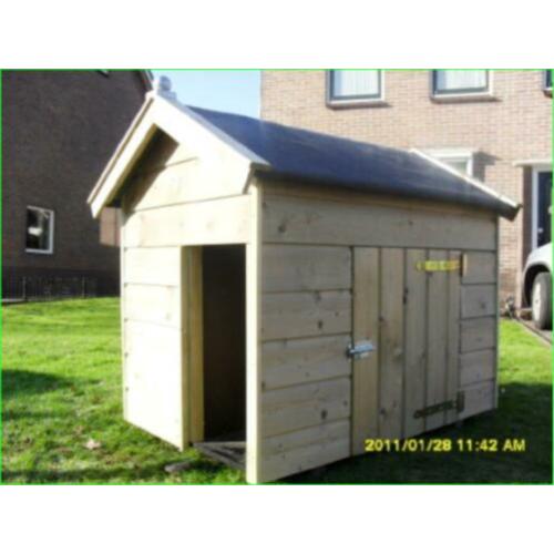HONDENVERBLIJF met overdekte kennel hondenhokken met kennel