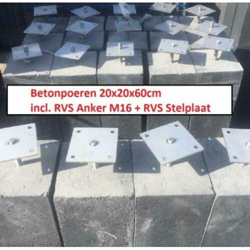 Betonpoer voor Schuur, Blokhutten, Hekken & Schuttingen