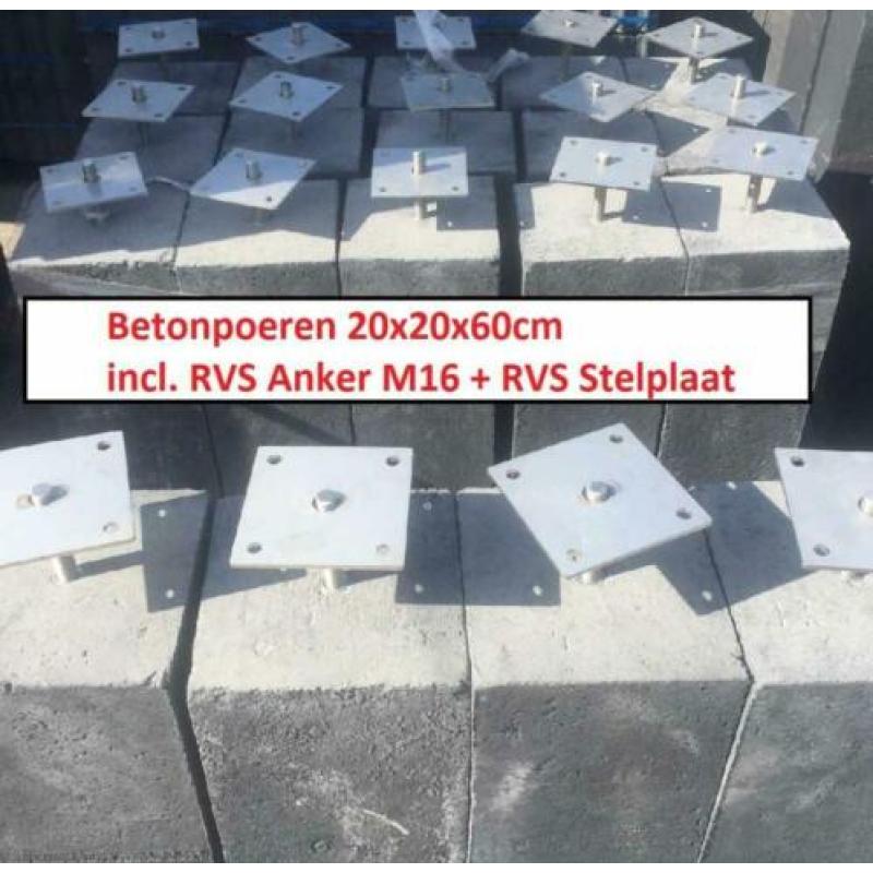 Betonpoer voor Schuur, Blokhutten, Hekken & Schuttingen