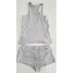 Zomer snoopy pyama kort grijs maat xs korte broek hemdje