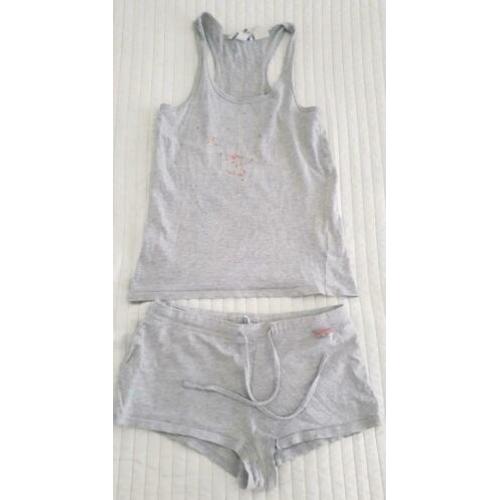Zomer snoopy pyama kort grijs maat xs korte broek hemdje