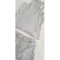 Zomer snoopy pyama kort grijs maat xs korte broek hemdje