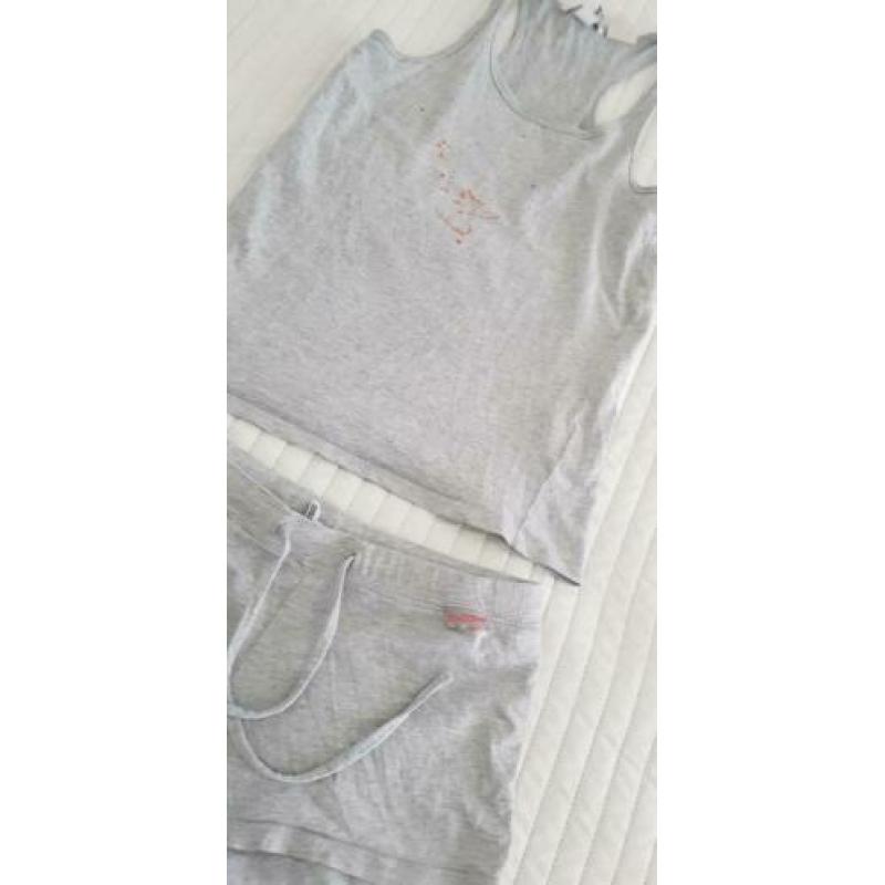 Zomer snoopy pyama kort grijs maat xs korte broek hemdje