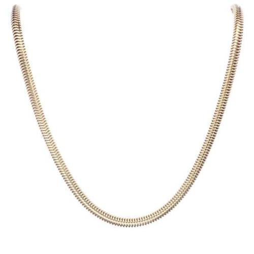 Gouden Collier met Slangen Schakel 14 Krt / 51 cm