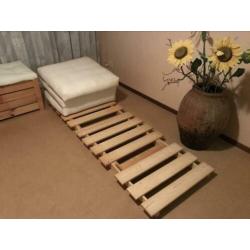 Twee eenpersoons slaapbank/ stoelen