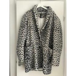 10 days tussen jas luipaardenprint wit/blauw maat 0