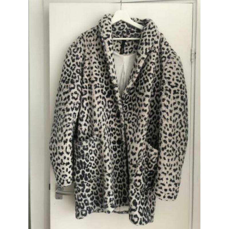 10 days tussen jas luipaardenprint wit/blauw maat 0