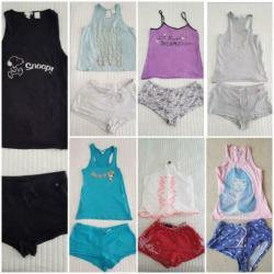 Zomer snoopy pyama kort grijs maat xs korte broek hemdje