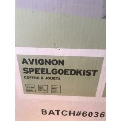 NIEUWE houten speelgoedkist wit