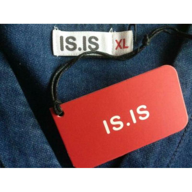 IS.IS nu IEZ denim overslag jurk maat XL NIEUW was €89,90