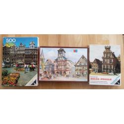 3 leuke puzzels van 500 stukjes