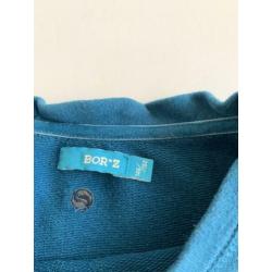 Borxz petrol crewneck met toffe racefiets plaat maat 146/152