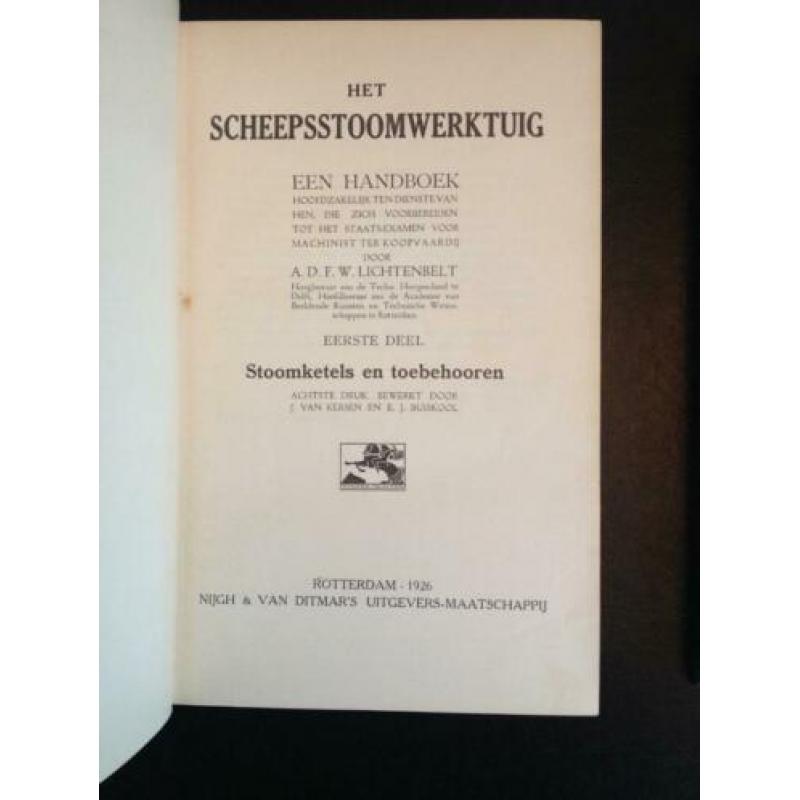 Lichtenbelt - Het scheepsstoomwerktuig - 1926 - 2 delen