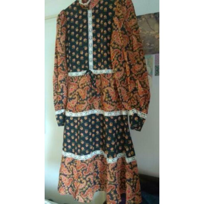 Prachtige Paisley vintage jurk, maat xs
