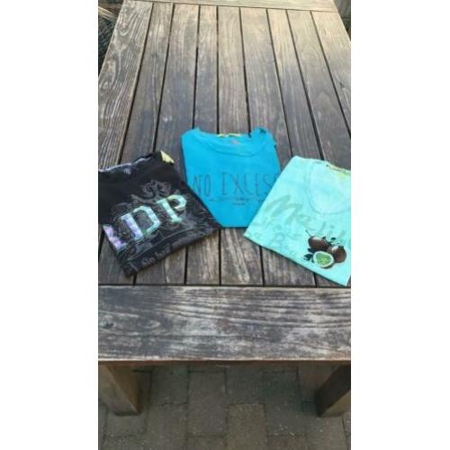 Drie merk t-shirts maat XL van Brunotti en No Excess