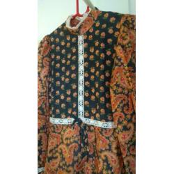 Prachtige Paisley vintage jurk, maat xs